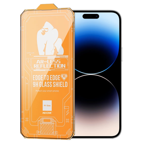 For iPhone 14 Pro Max WK WTP-069 King Kong Vacha 9D Curved AR HD Tempered Glass Film(Black)