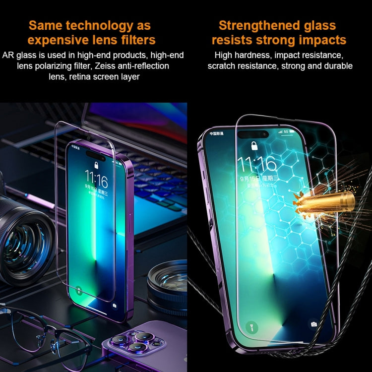 For iPhone 13 Pro Max WK WTP-069 King Kong Vacha 9D Curved AR HD Tempered Glass Film(Black)