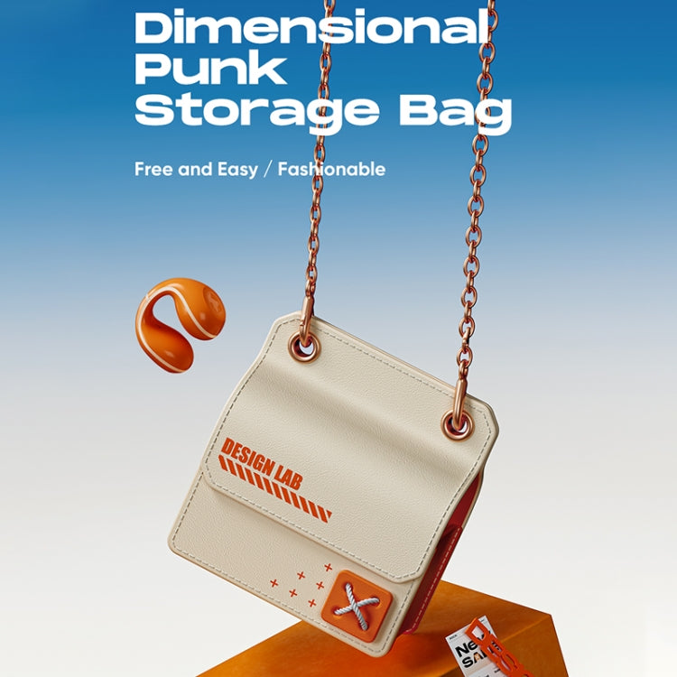 ROCK RPC3186 Dimensional Punk Bluetooth Earphone Storage Bag(Khaki)