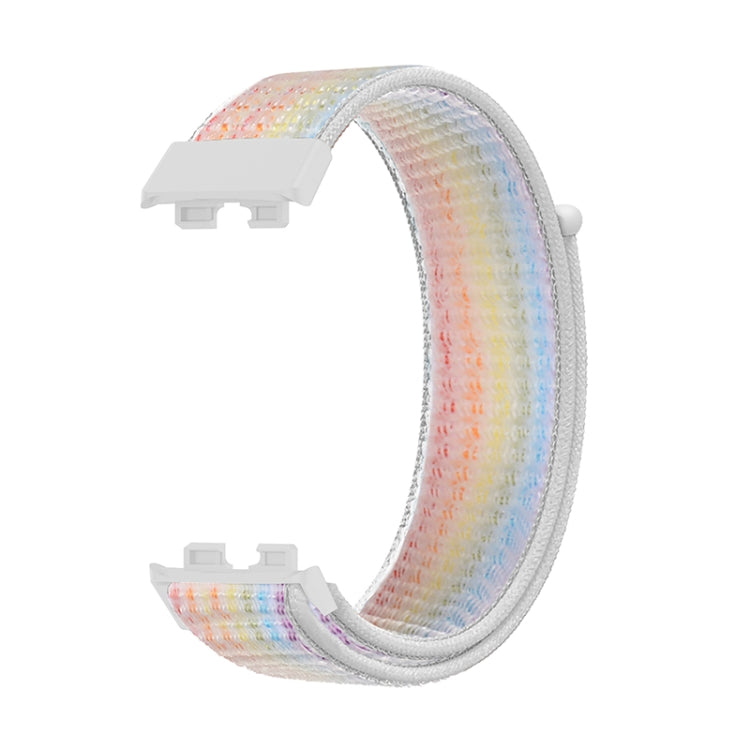 For Huawei Band 8 16mm Woven Nylon Loop Watch Band(Colorful)