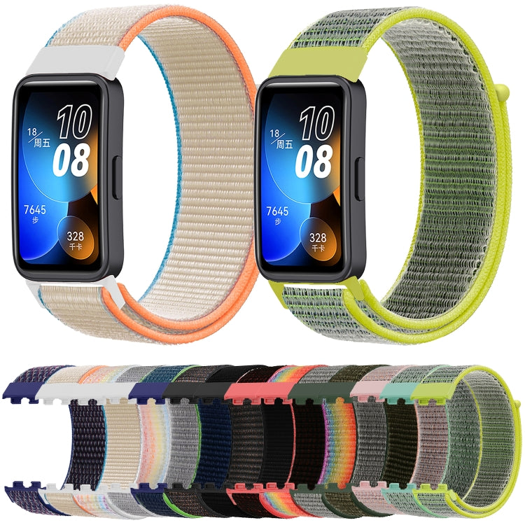 For Huawei Band 8 16mm Woven Nylon Loop Watch Band(Colorful)