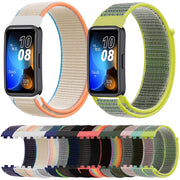 For Huawei Band 8 16mm Woven Nylon Loop Watch Band(Lime Green)