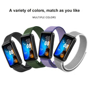 For Huawei Band 8 16mm Woven Nylon Loop Watch Band(Pinkish Color)