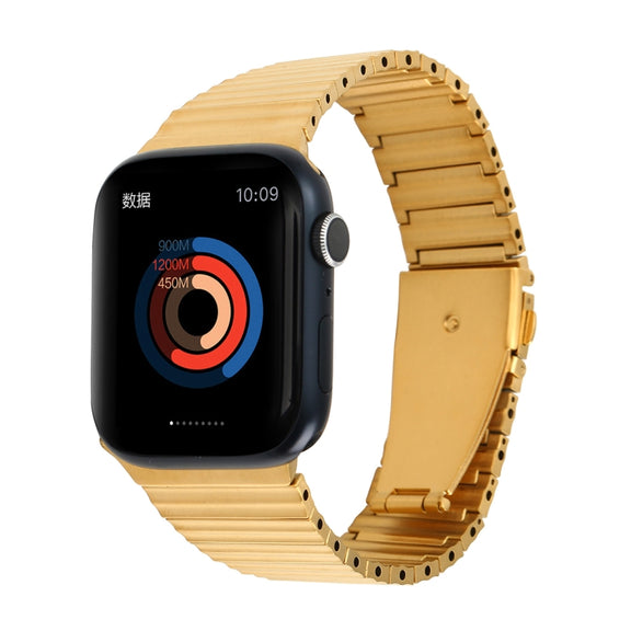 Ocean Metal Replacement Watch Band For Apple Watch 4 40mm(Gold)