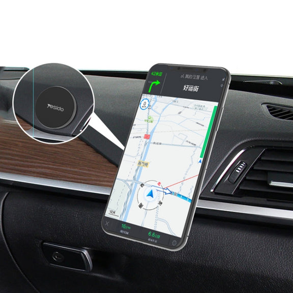 Yesido C38 Car Round Plate Magnetic Phone Holder(Black)