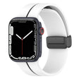 Two Color Folding Buckle Silicone Watch Band For Apple Watch 2 38mm(White+Black) -  by PMC TechLife | Online Shopping South Africa | PMC TechLife