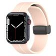 Two Color Folding Buckle Silicone Watch Band For Apple Watch 38mm(Pink+White) - Watch Bands by PMC TechLife | Online Shopping South Africa | PMC TechLife