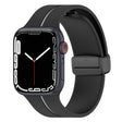 Two Color Folding Buckle Silicone Watch Band For Apple Watch 42mm(Black+Grey) -  by PMC TechLife | Online Shopping South Africa | PMC TechLife
