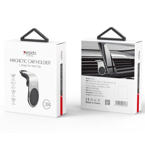 Yesido C64 Car Air Vent Strong Magnetic Phone Holder(Black)
