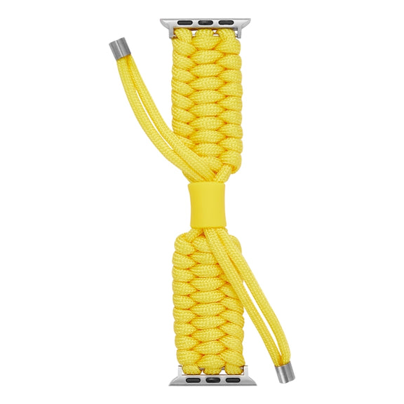 Stretch Plain Silicone Bean Watch Band For Apple Watch Ultra 49mm(Yellow)