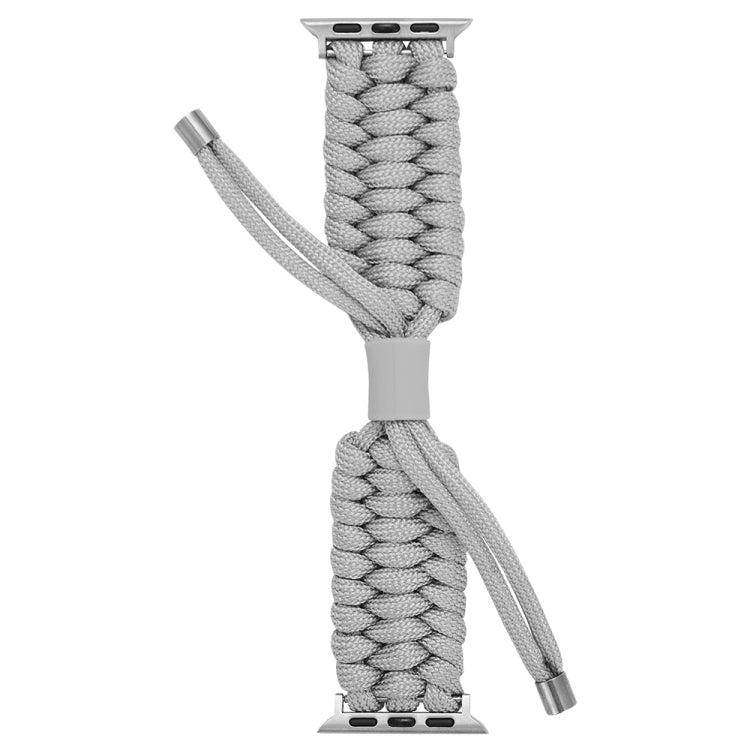 Stretch Plain Silicone Bean Watch Band For Apple Watch Ultra 49mm(Grey White)