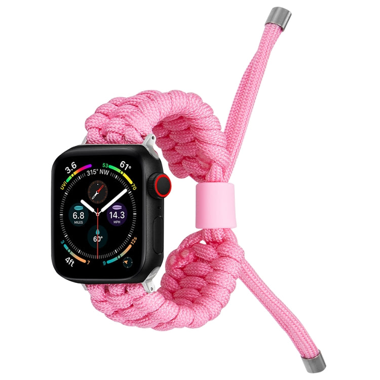 Stretch Plain Silicone Bean Watch Band For Apple Watch 8 41mm(Light Pink)