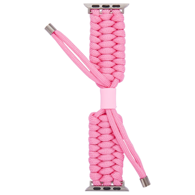 Stretch Plain Silicone Bean Watch Band For Apple Watch 8 41mm(Light Pink)