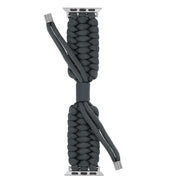 Stretch Plain Silicone Bean Watch Band For Apple Watch 8 41mm(Dark Grey)