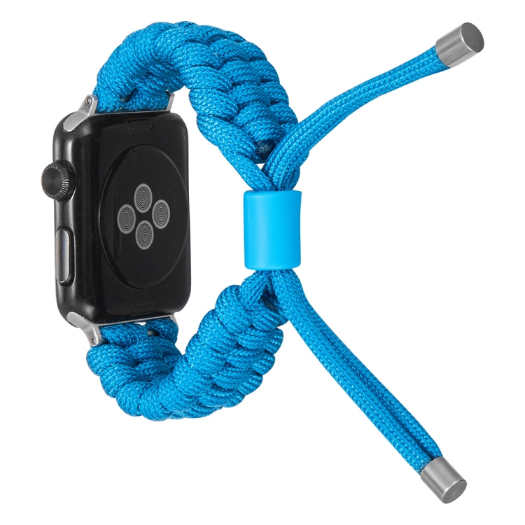 Stretch Plain Silicone Bean Watch Band For Apple Watch 8 41mm(Sky Blue)