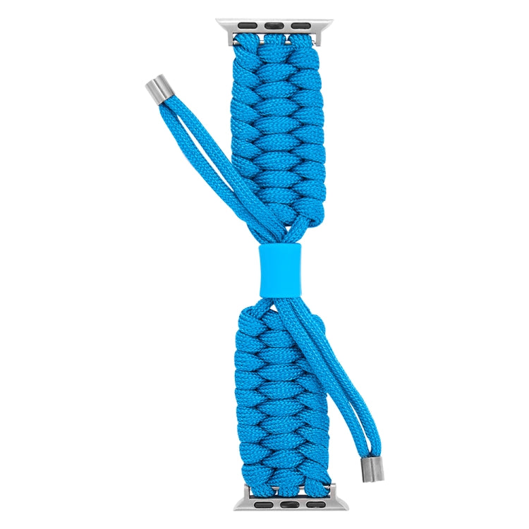 Stretch Plain Silicone Bean Watch Band For Apple Watch 8 41mm(Sky Blue)