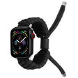 Stretch Plain Silicone Bean Watch Band For Apple Watch 8 45mm(Black) - Watch Bands by PMC TechLife | Online Shopping South Africa | PMC TechLife