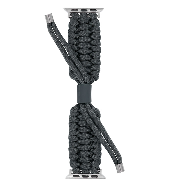 Stretch Plain Silicone Bean Watch Band For Apple Watch 8 45mm(Dark Grey)