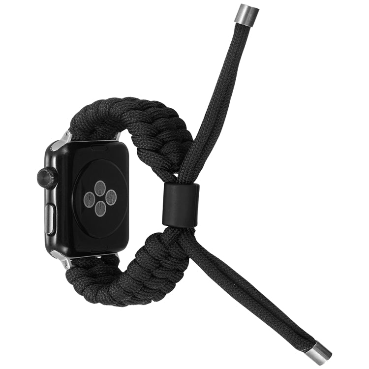 Stretch Plain Silicone Bean Watch Band For Apple Watch 7 41mm(Black)