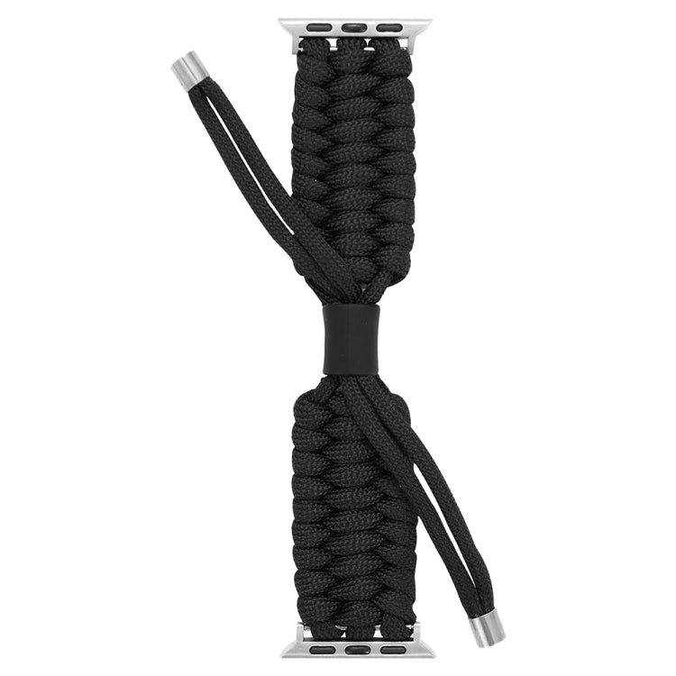 Stretch Plain Silicone Bean Watch Band For Apple Watch 7 41mm(Black)