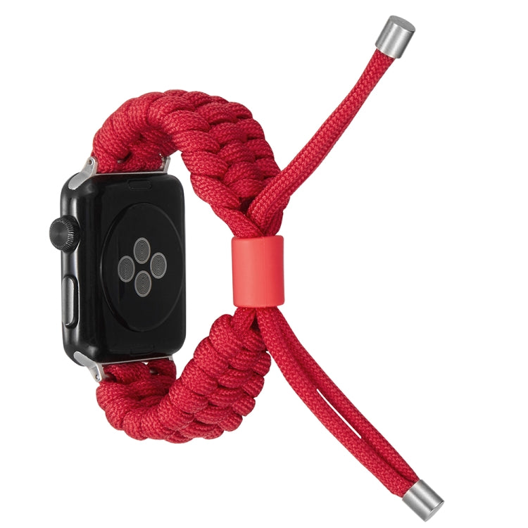 Stretch Plain Silicone Bean Watch Band For Apple Watch 7 41mm(Red)