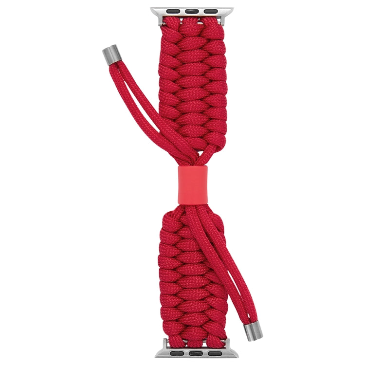 Stretch Plain Silicone Bean Watch Band For Apple Watch 7 41mm(Red)