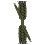 Stretch Plain Silicone Bean Watch Band For Apple Watch 7 41mm(Army Green)