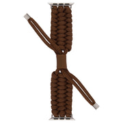 Stretch Plain Silicone Bean Watch Band For Apple Watch 7 41mm(Coffee Brown)