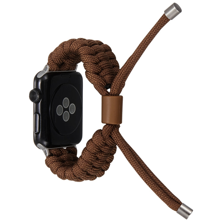 Stretch Plain Silicone Bean Watch Band For Apple Watch 7 45mm(Coffee Brown)