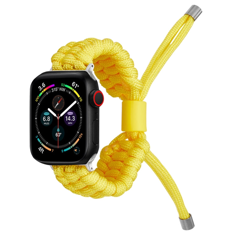 Stretch Plain Silicone Bean Watch Band For Apple Watch SE 40mm(Yellow)