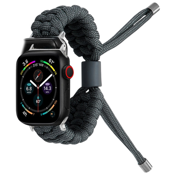 Stretch Plain Silicone Bean Watch Band For Apple Watch 2 42 mm(Dark Grey)