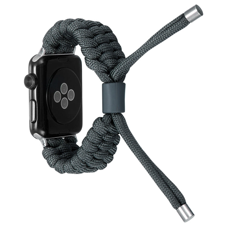 Stretch Plain Silicone Bean Watch Band For Apple Watch 42mm(Dark Grey)