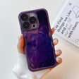 For iPhone 14 Pro Oil Painting Electroplating TPU Phone Case(Purple) - iPhone 14 Pro Cases by PMC TechLife | Online Shopping South Africa | PMC TechLife