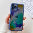 For iPhone 11 Pro Oil Painting Electroplating TPU Phone Case(Blue) - iPhone 11 Pro Cases by PMC TechLife | Online Shopping South Africa | PMC TechLife