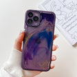 For iPhone 11 Pro Oil Painting Electroplating TPU Phone Case(Purple) - iPhone 11 Pro Cases by PMC TechLife | Online Shopping South Africa | PMC TechLife