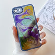 For iPhone SE 2022/2020 / 8 / 7 Oil Painting Electroplating TPU Phone Case(Blue) - iPhone SE 2022 / 2020 / 8 / 7 Cases by PMC TechLife | Online Shopping South Africa | PMC TechLife