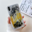 For iPhone X / XS Oil Painting Electroplating TPU Phone Case(White) - More iPhone Cases by PMC TechLife | Online Shopping South Africa | PMC TechLife