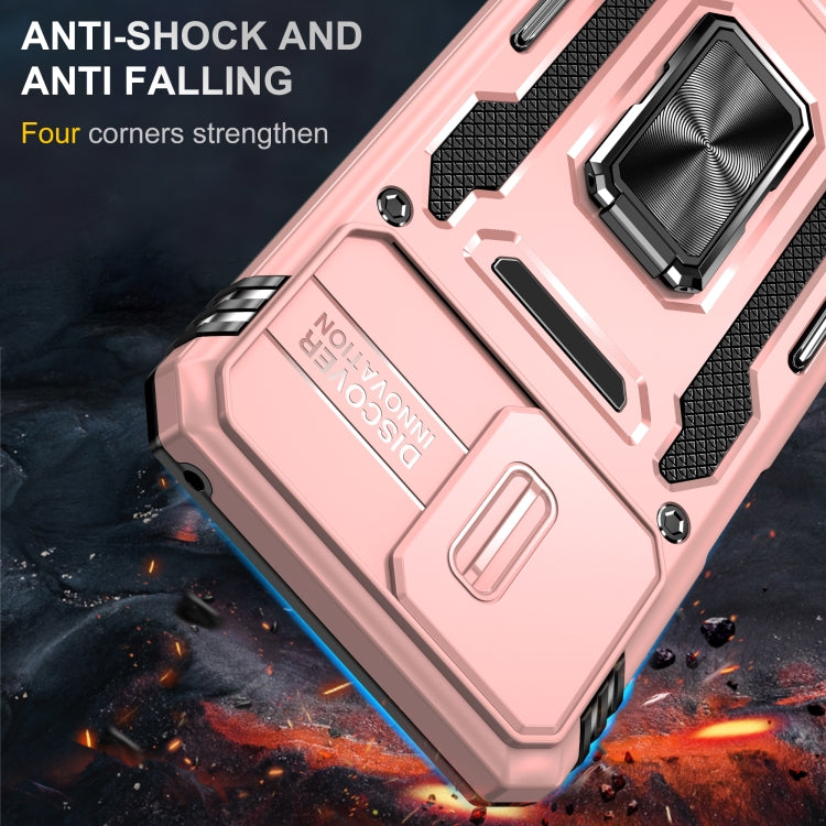 For Motorola Moto G Stylus 2023 Armor PC + TPU Camera Shield Phone Case(Rose Gold)