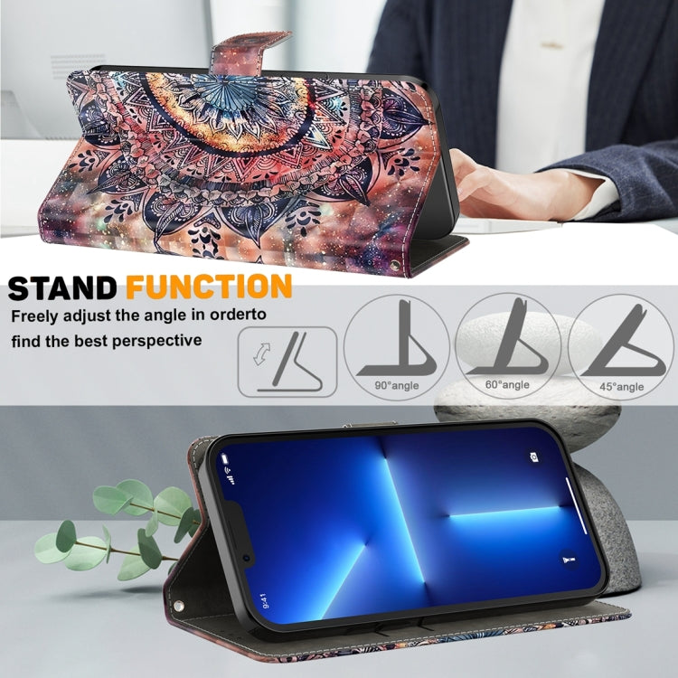 For Xiaomi 12 Pro 3D Painted Pattern Leather Phone Case(Colorful Mandala)