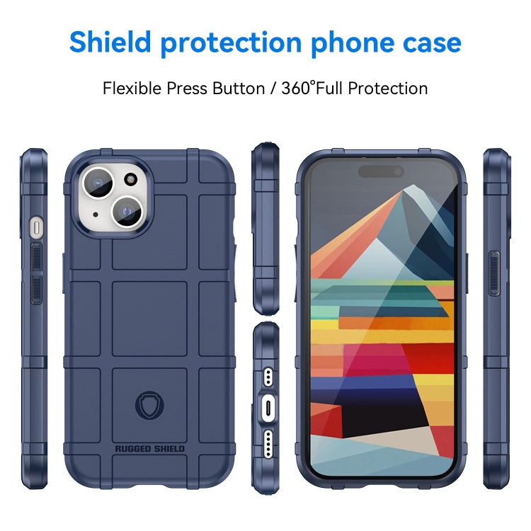 For iPhone 15 Full Coverage Shockproof TPU Phone Case(Blue)