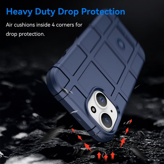 For iPhone 15 Full Coverage Shockproof TPU Phone Case(Blue)