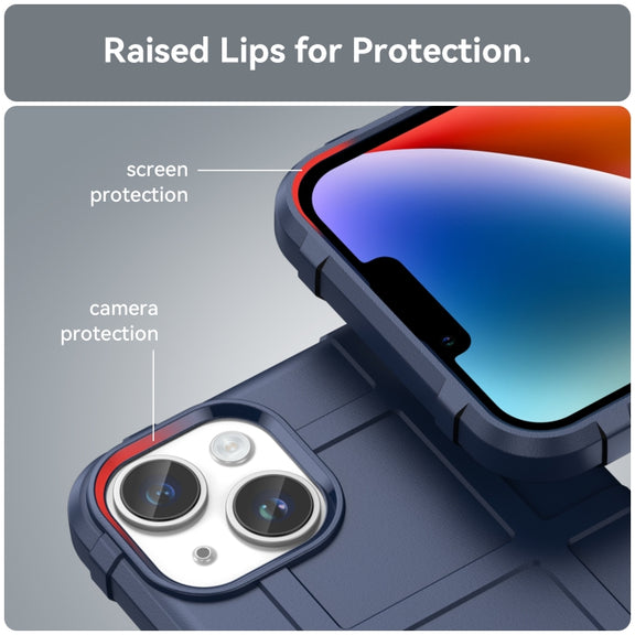 For iPhone 15 Plus Full Coverage Shockproof TPU Phone Case(Blue)