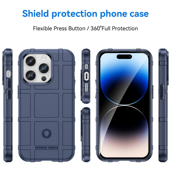 For iPhone 15 Pro Full Coverage Shockproof TPU Phone Case(Blue)