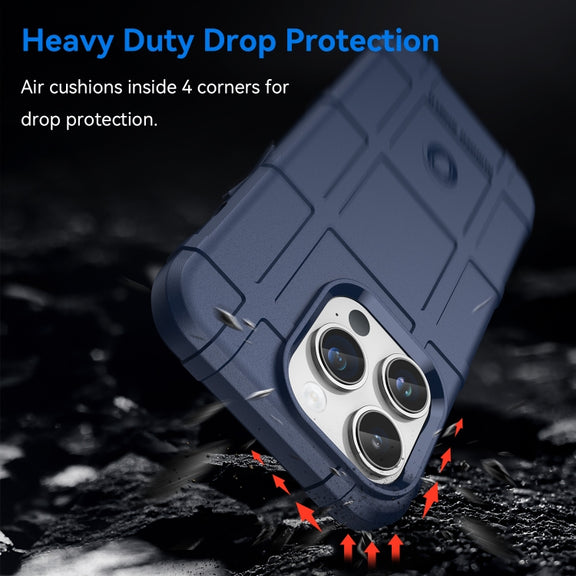 For iPhone 15 Pro Full Coverage Shockproof TPU Phone Case(Blue)