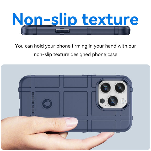 For iPhone 15 Pro Full Coverage Shockproof TPU Phone Case(Blue)