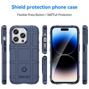 For iPhone 15 Pro Max Full Coverage Shockproof TPU Phone Case(Blue)