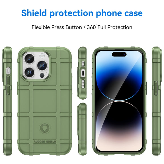 For iPhone 15 Pro Max Full Coverage Shockproof TPU Phone Case(Green)