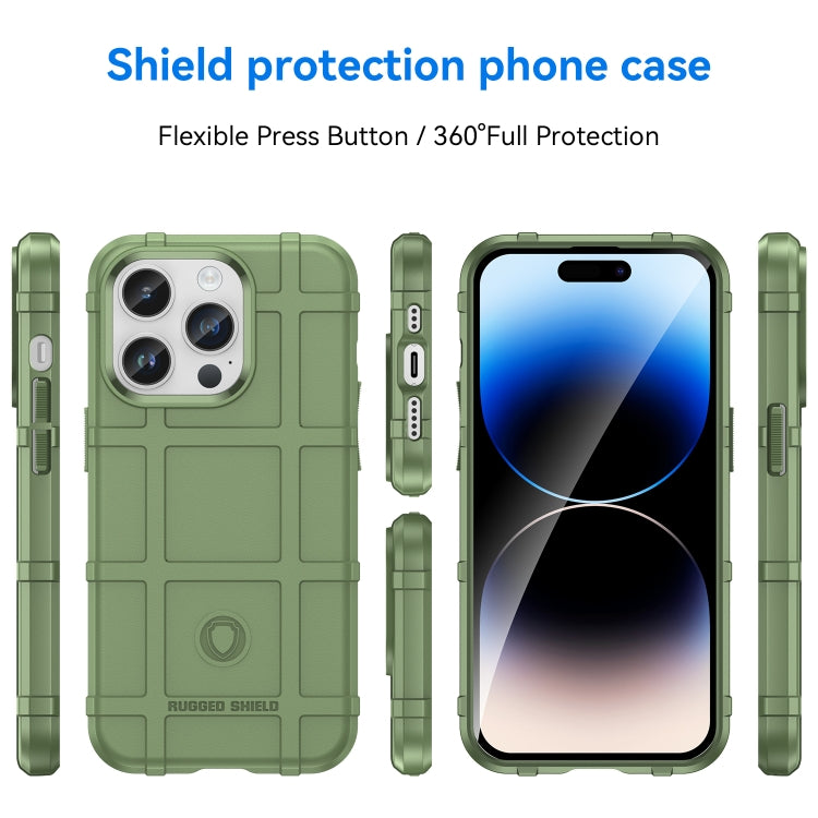 For iPhone 15 Pro Max Full Coverage Shockproof TPU Phone Case(Green)