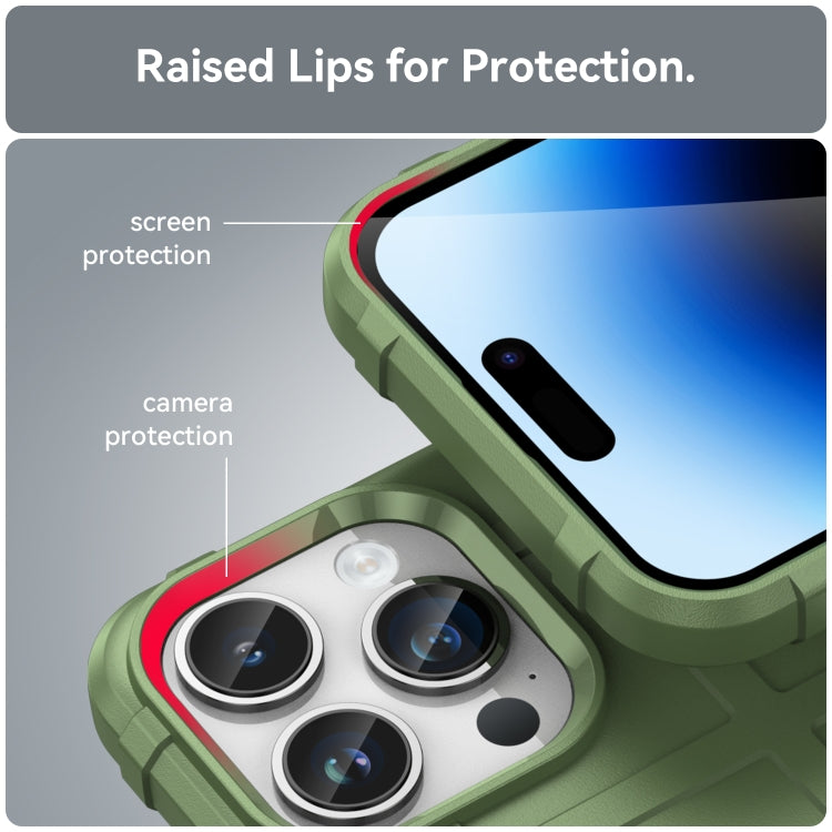 For iPhone 15 Pro Max Full Coverage Shockproof TPU Phone Case(Green)