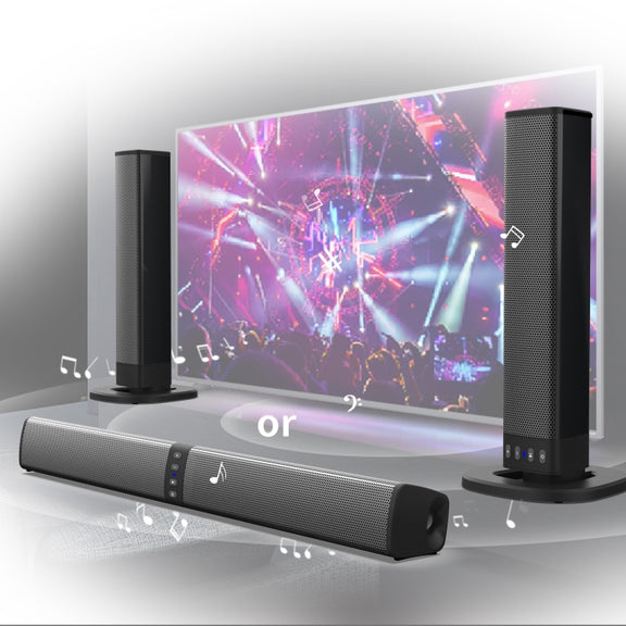 BS-36 20W Multi-Function 3D Stereo Surround Bluetooth Speaker Subwoofer Soundbar(Black)